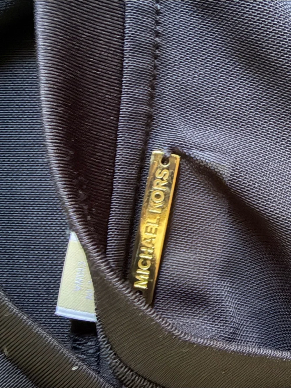 Michael Kors Black Dress with Ivory Label Detail
